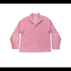 L.L.Bean Women’s Size-L Half-Zipper Pink Jacket